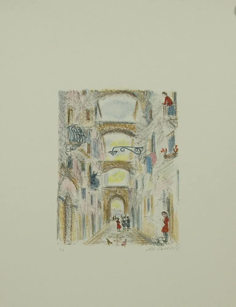 石版画 Cascella - SENZA TITOLO