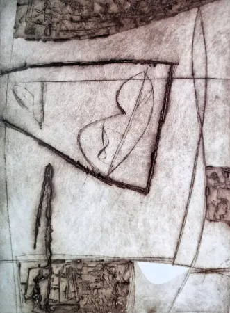干刻版画 Cascella - Senza titolo