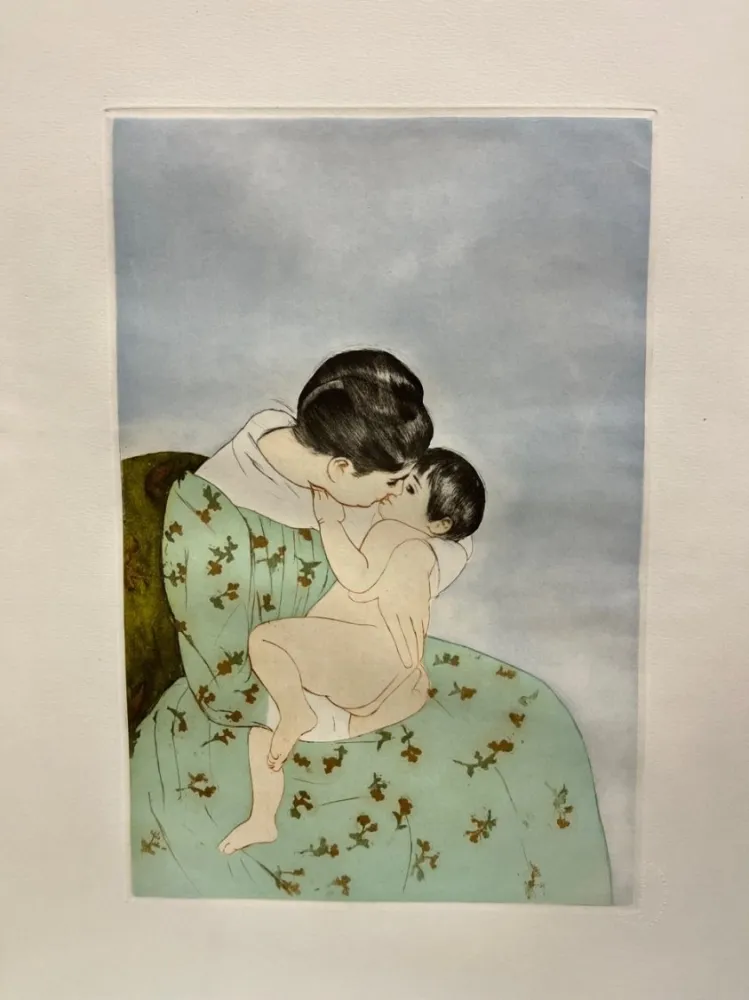 干刻版画 Cassatt - Le baiser maternel