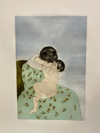 干刻版画 Cassatt - Le baiser maternel