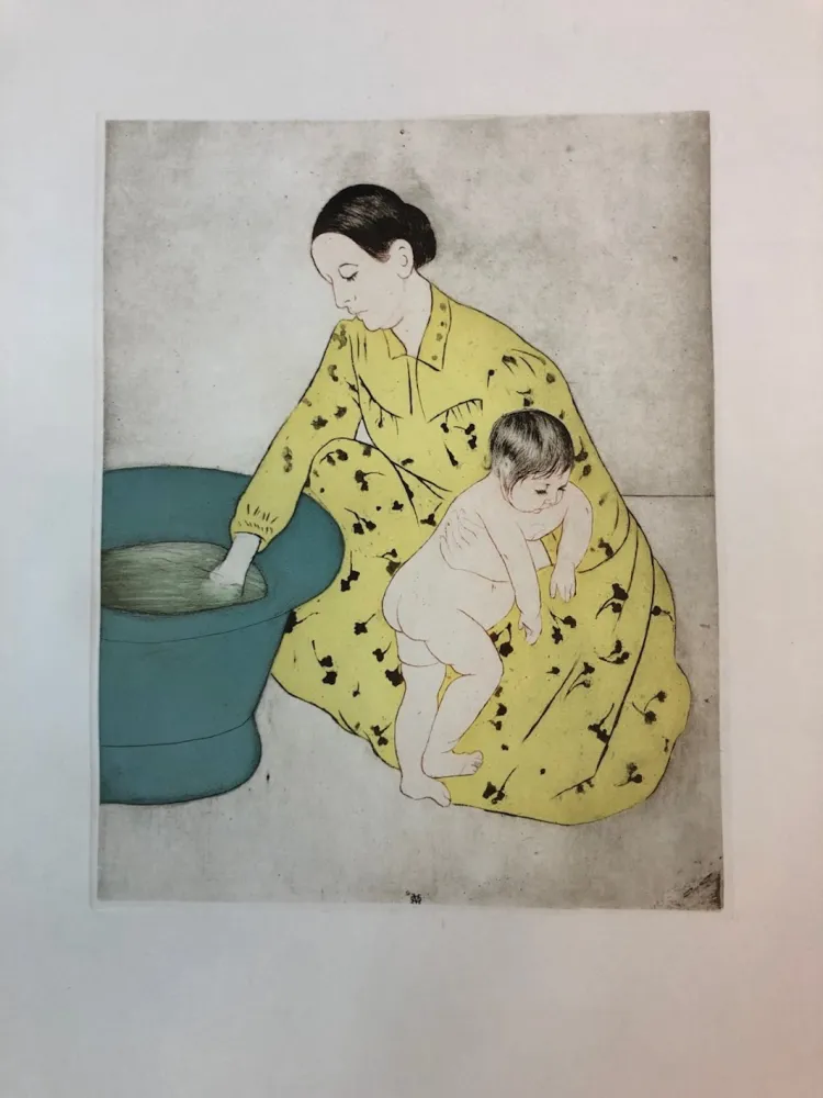 蚀刻版画 Cassatt - The Bath