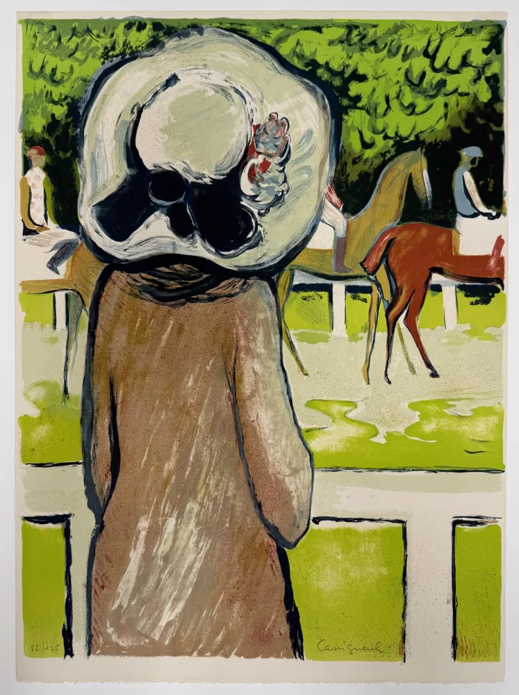 石版画 Cassigneul  - Elégante au champ de cours