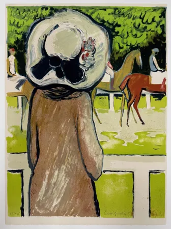 石版画 Cassigneul  - Elégante au champ de cours