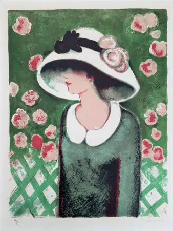 石版画 Cassigneul  - La Roseraie