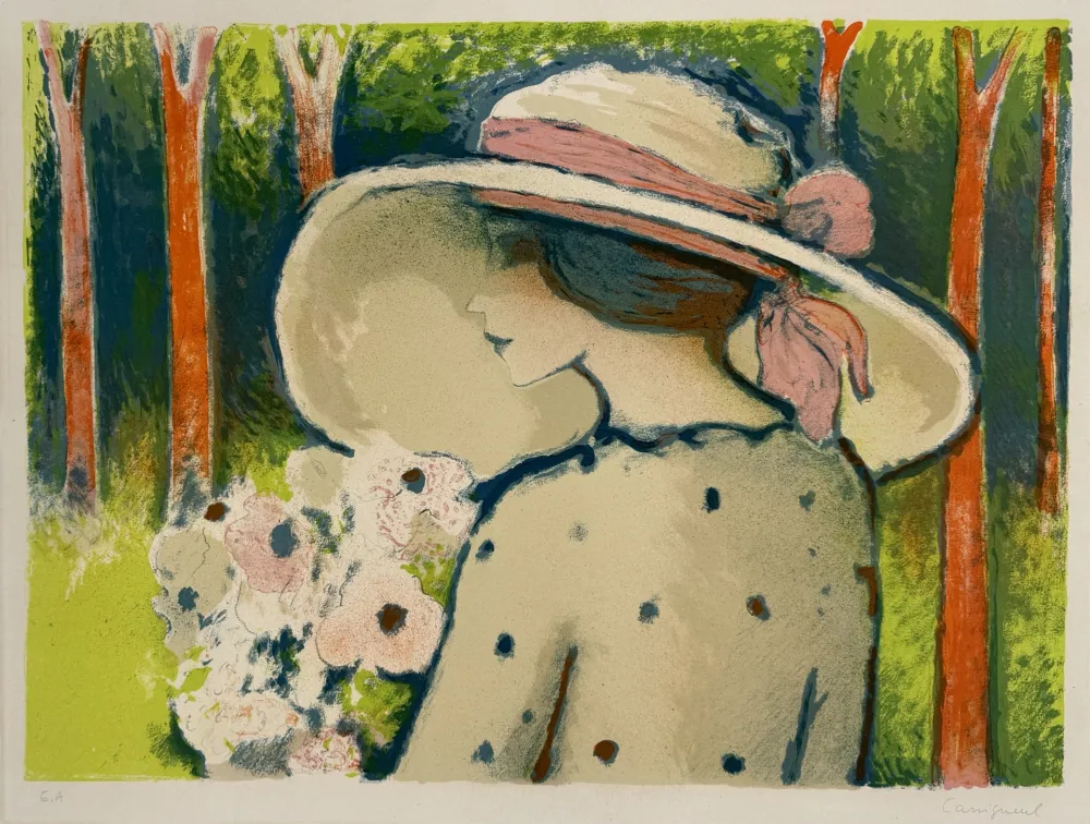 石版画 Cassigneul  - Le Arbes Rouge