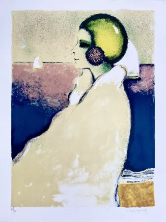 石版画 Cassigneul  - Le Bonnet de Bain