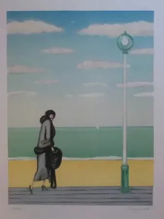 石版画 Cassigneul  - LE LAMPADAIRE 1976 