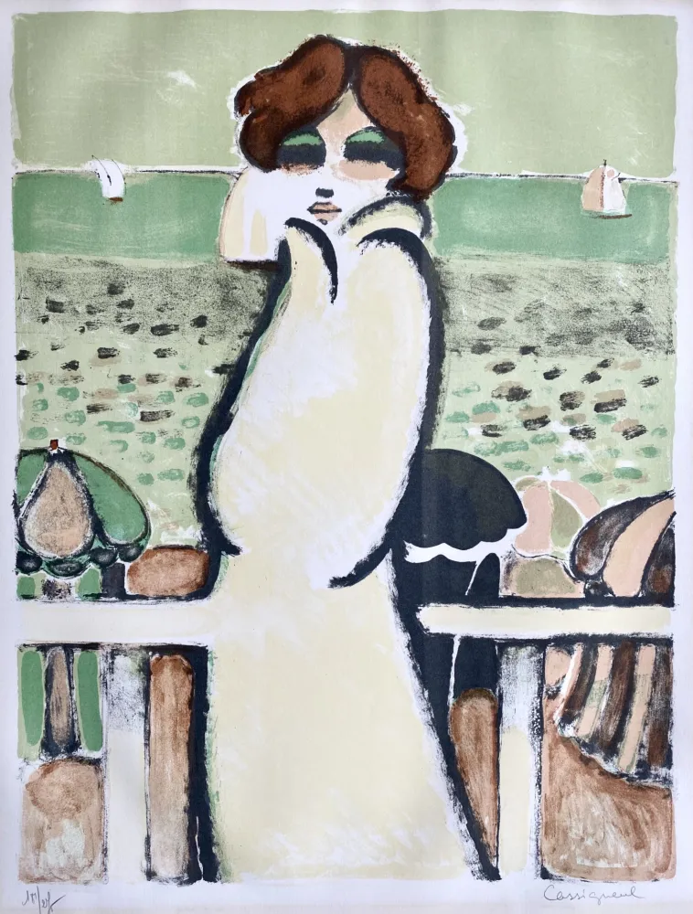 石版画 Cassigneul  - Le Peignoir de Bain