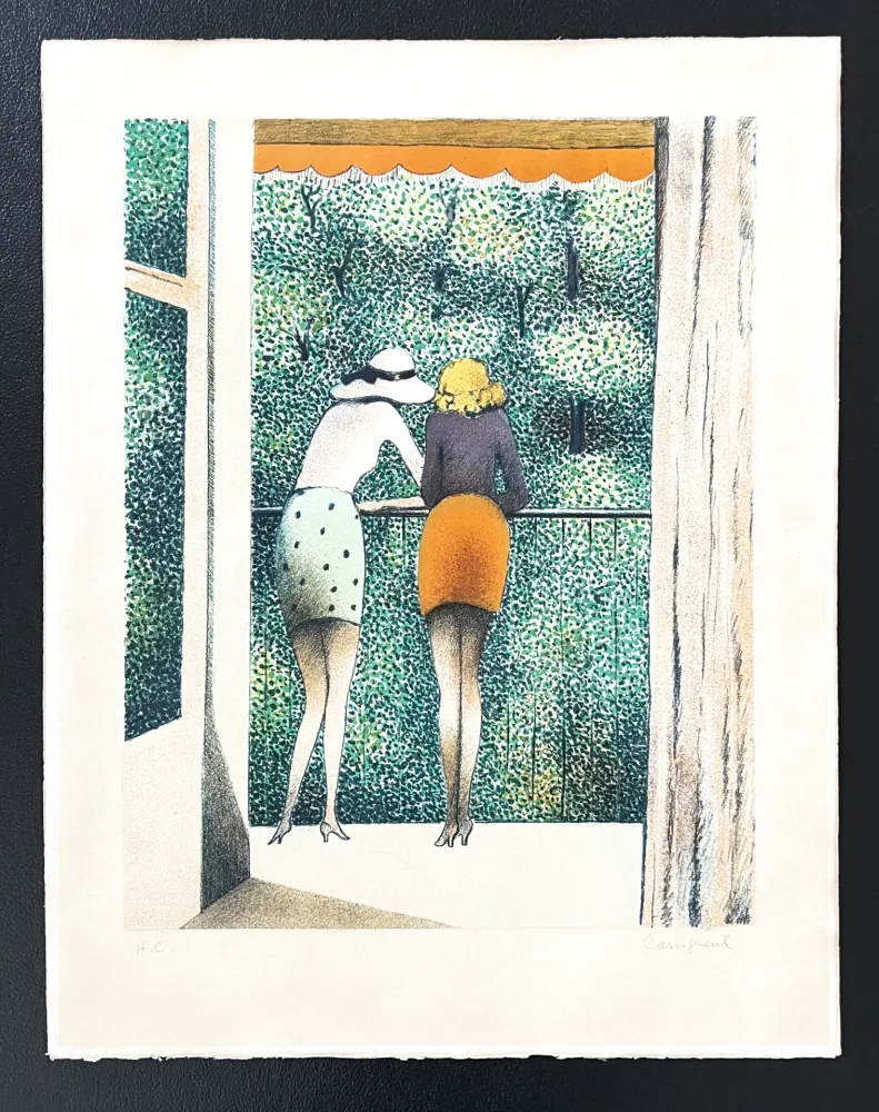 石版画 Cassigneul  - Les deux amis 