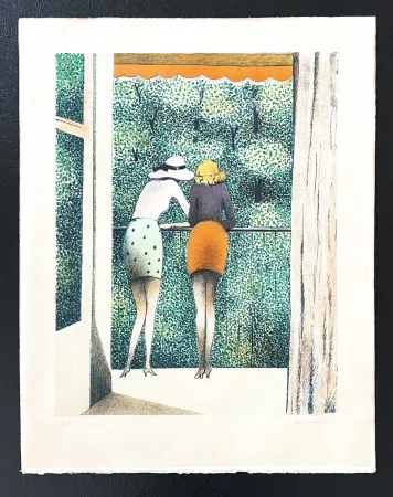 石版画 Cassigneul  - Les deux amis 