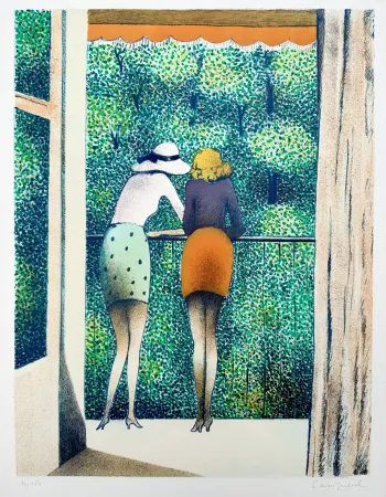 石版画 Cassigneul  - Les deux Amis