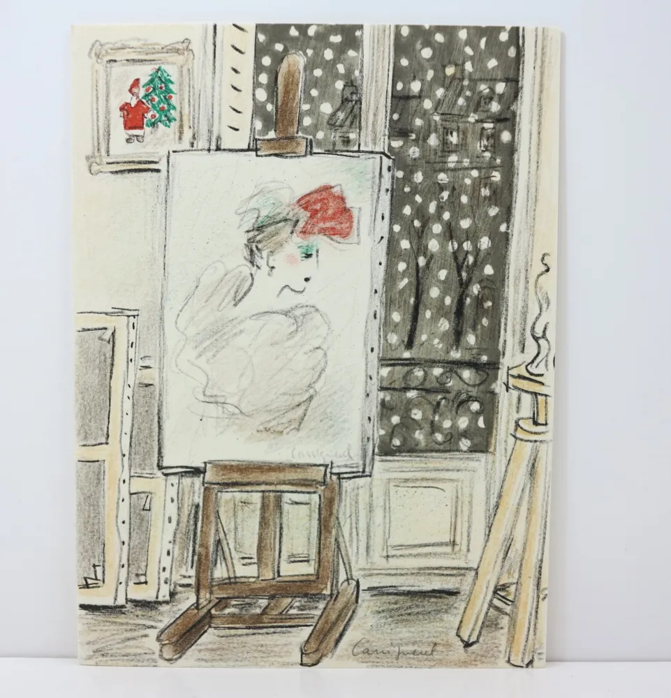 石版画 Cassigneul  - Lithographie signée. 