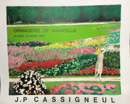 石版画 Cassigneul  - Poster for the exhibition at Orangerie de Bagatelle