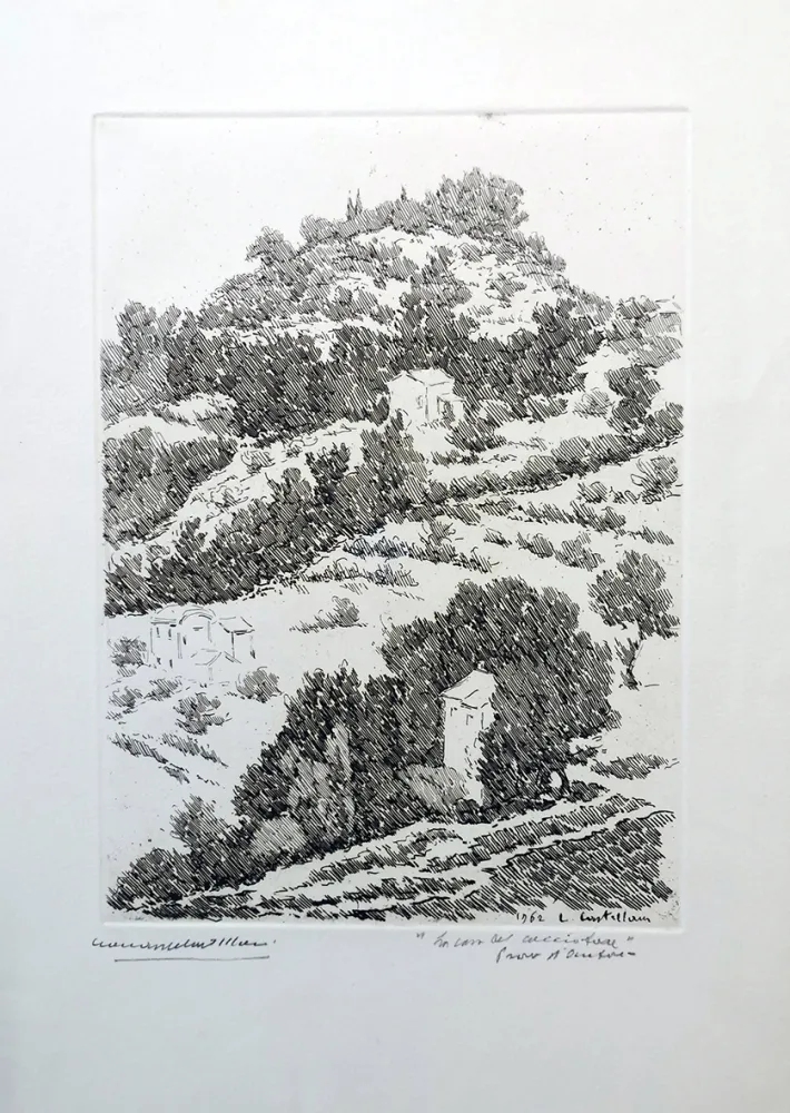 蚀刻版画 Castellani - La casa del cacciatore