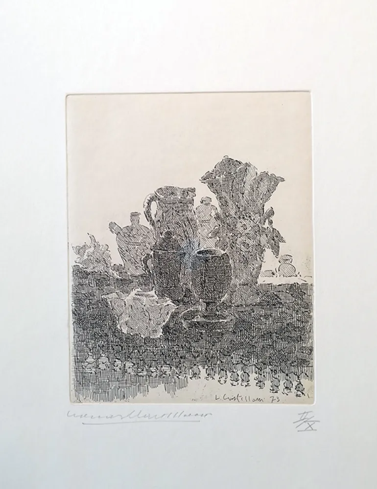 蚀刻版画 Castellani - La salsiera