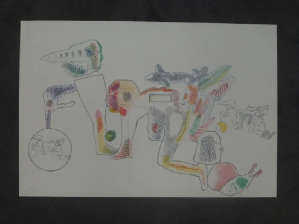 石版画 Castillo - Hommage à Joan Prats