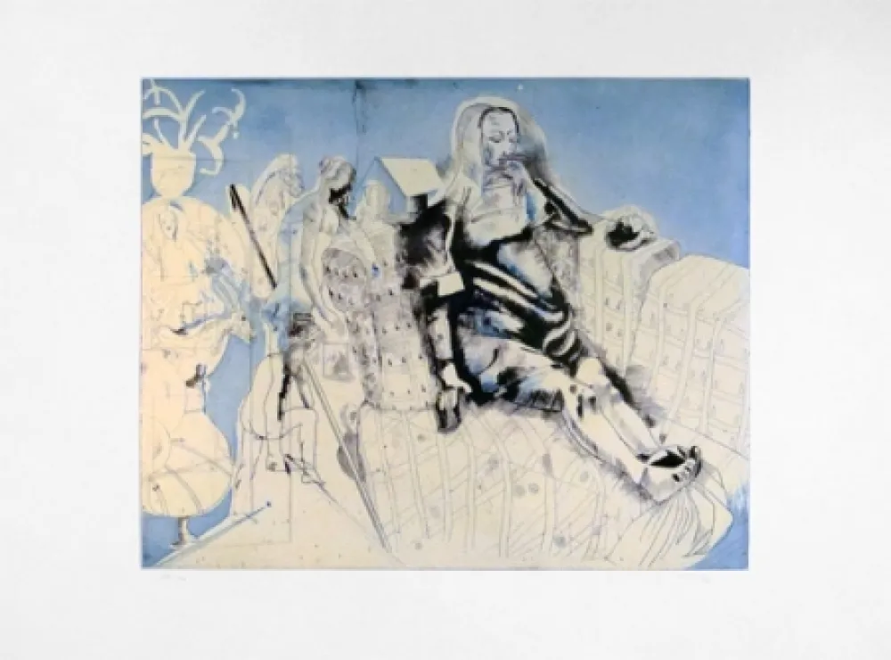 蚀刻版画 Castillo - Marienza en Domingo