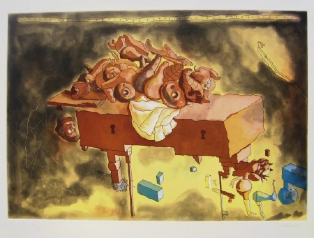 石版画 Castillo - The Manhattan Bank