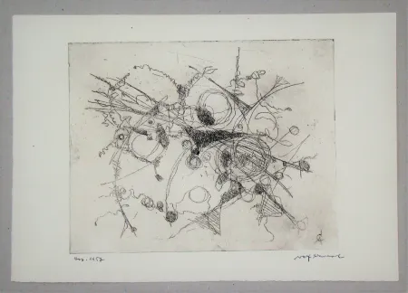 蚀刻版画 Cavael - Abstrakte Komposition