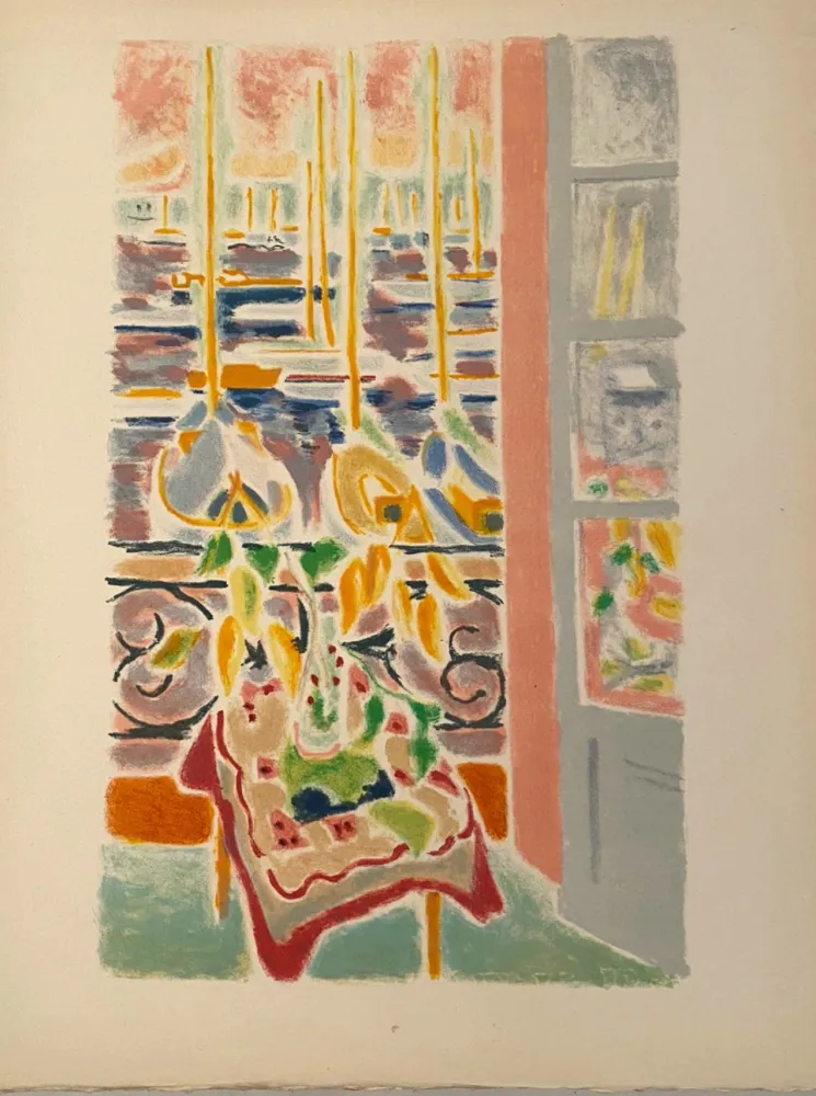 石版画 Cavailles - Fenêtre ouverte