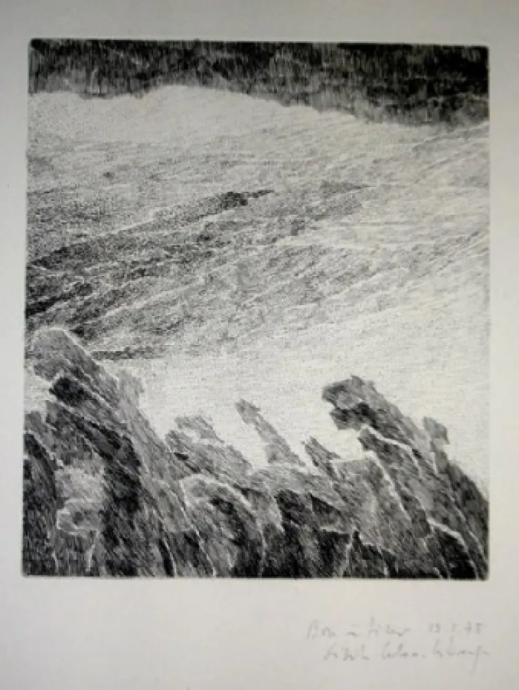 版画 Celan Lestrange - Bei wein