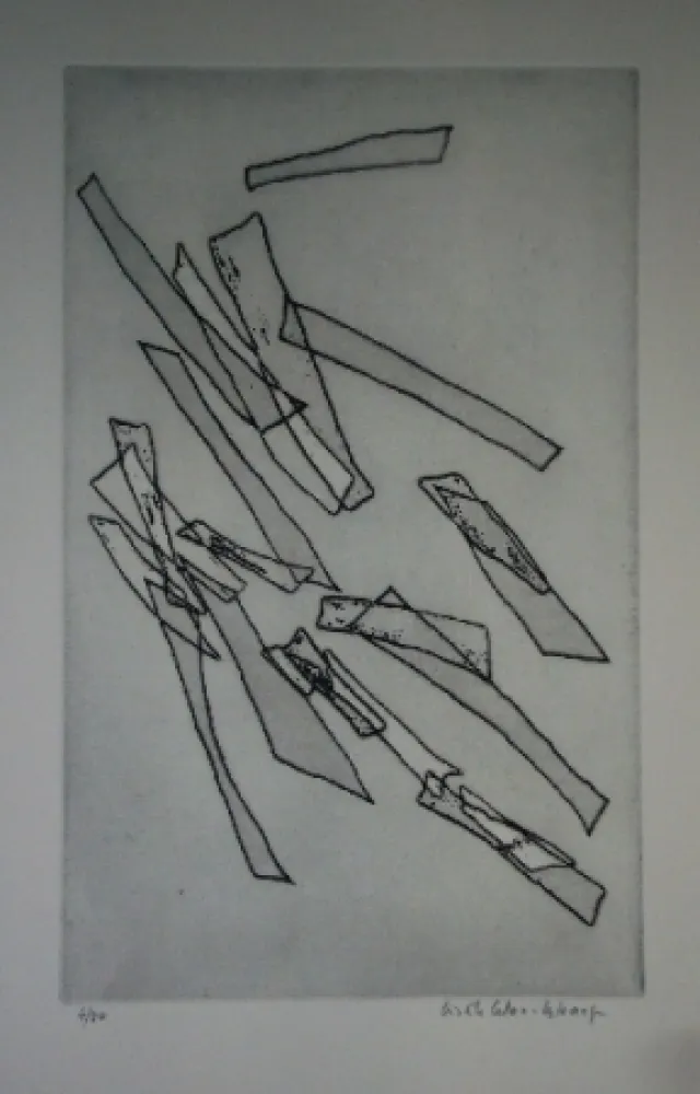 蚀刻版画 Celan Lestrange - Inachevé