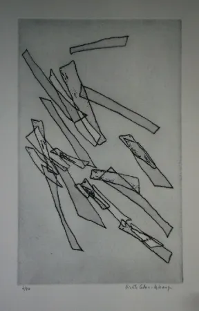 蚀刻版画 Celan Lestrange - Inachevé