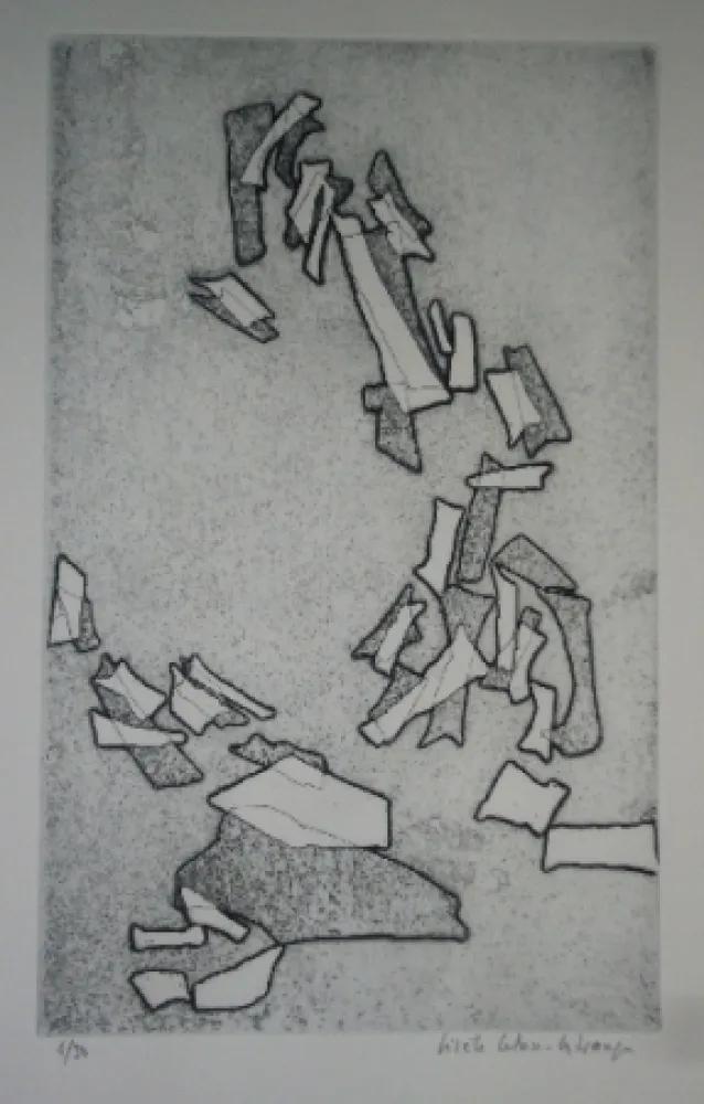 蚀刻版画 Celan Lestrange - Inachevé