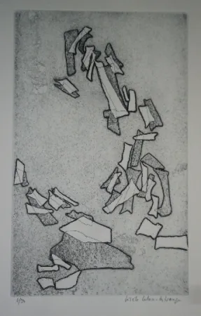 蚀刻版画 Celan Lestrange - Inachevé