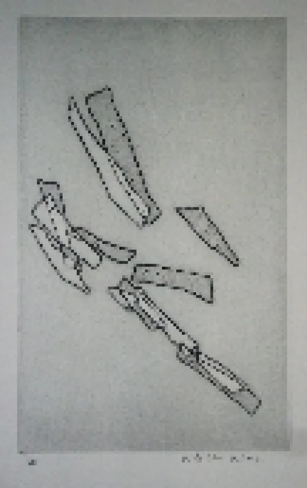 蚀刻版画 Celan Lestrange - Inachevé