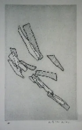 蚀刻版画 Celan Lestrange - Inachevé