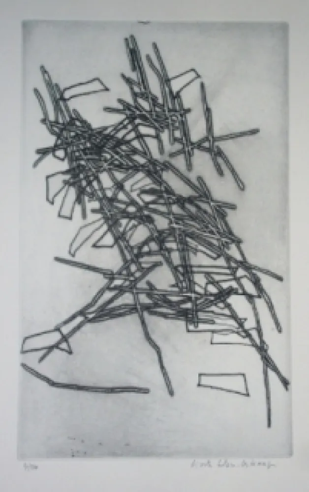 蚀刻版画 Celan Lestrange - Inachevé