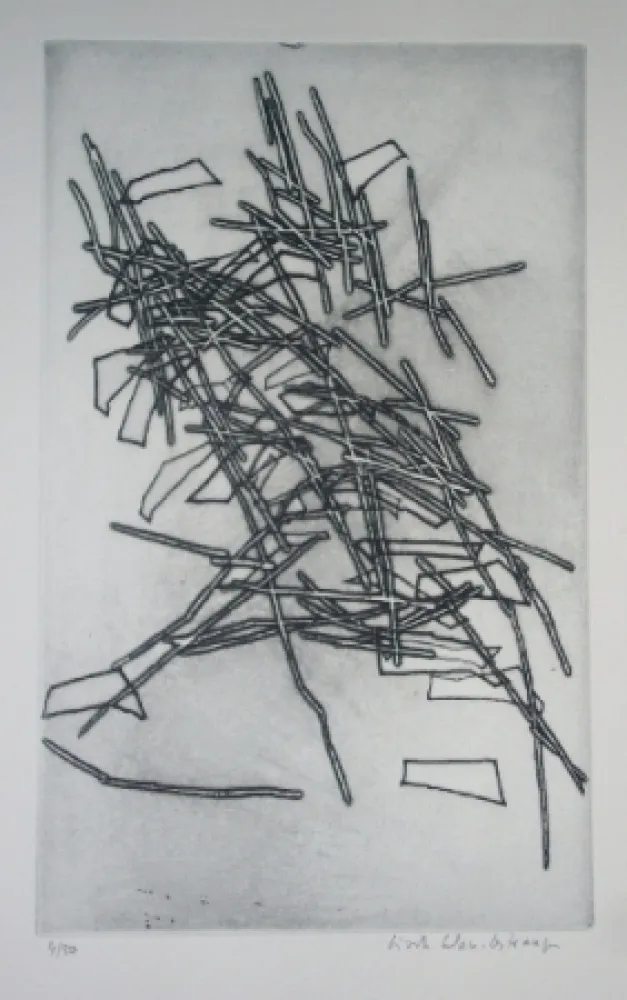 蚀刻版画 Celan Lestrange - Inachvé