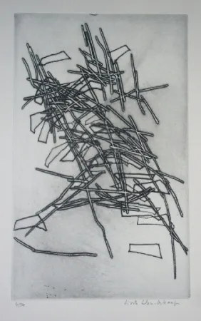 蚀刻版画 Celan Lestrange - Inachvé