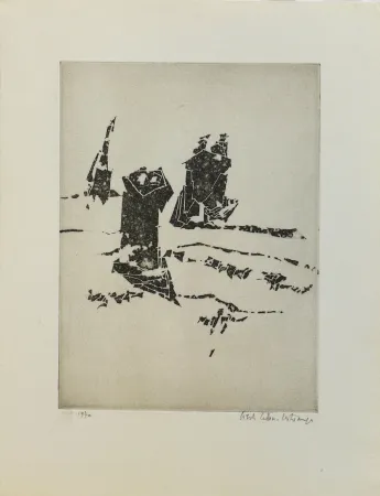 版画 Celan Lestrange - Sans titre