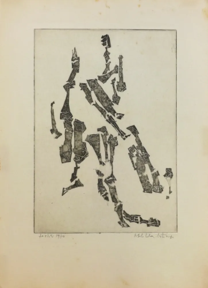 版画 Celan Lestrange - Sans titre