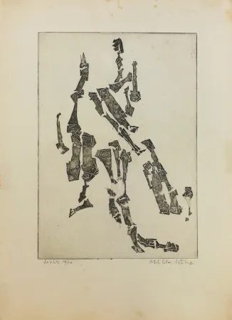 版画 Celan Lestrange - Sans titre