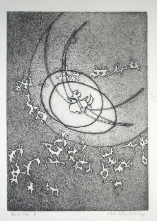 版画 Celan Lestrange - Schwarzmaut - 8