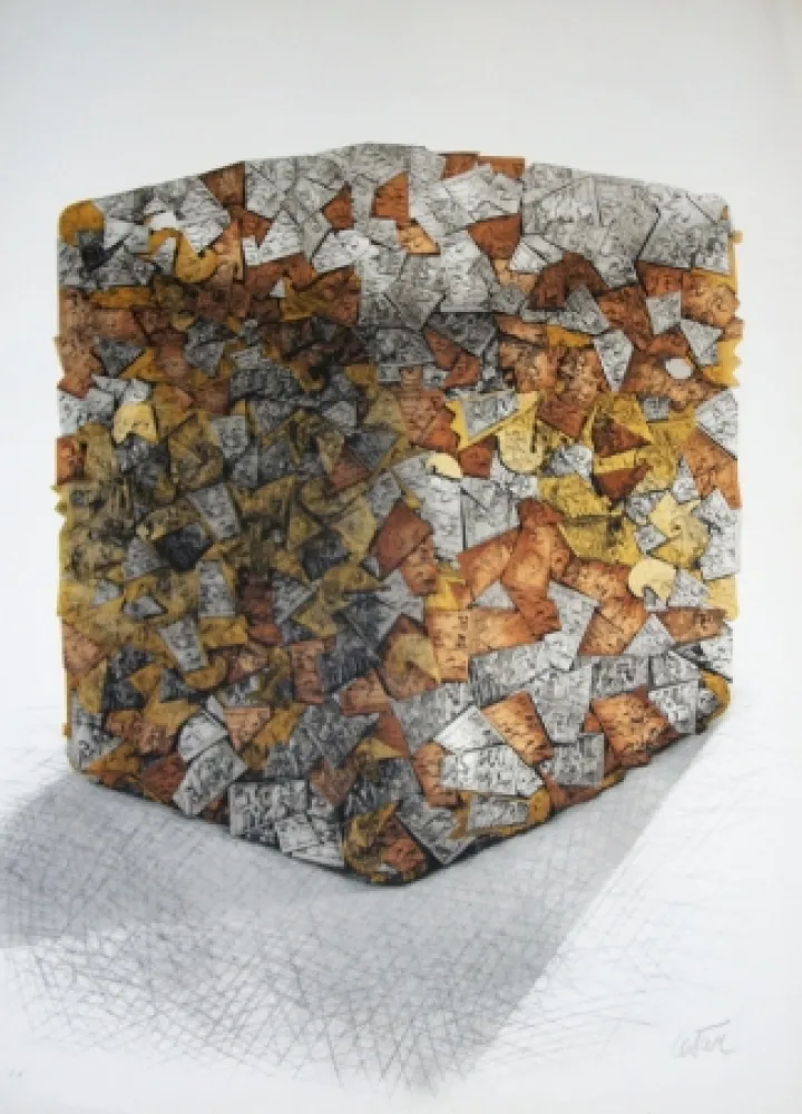 石版画 Cesar - Les compressions