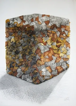 石版画 Cesar - Les compressions