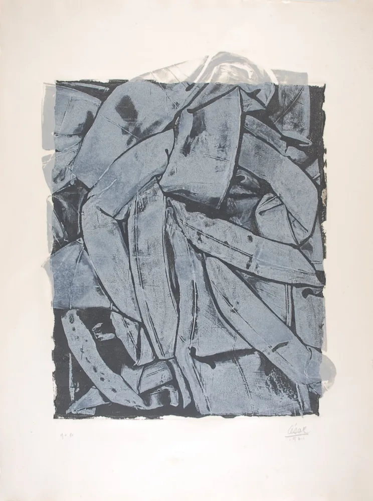 单版画 Cesar - Portrait de Compression