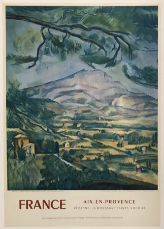 石版画 Cezanne - La Montagne Sainte-Victoire