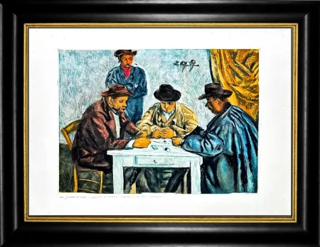 飞尘腐蚀法 Cezanne - Les joueurs de cartes