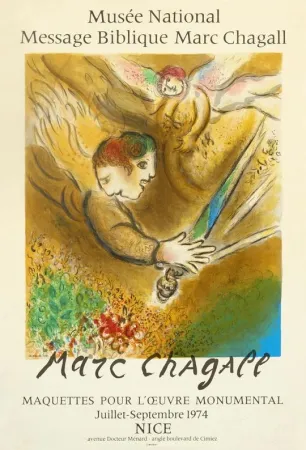 石版画 Chagall (After) - L'Ange du jugement - Message Biblique