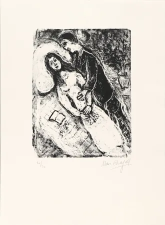 石版画 Chagall - Amour