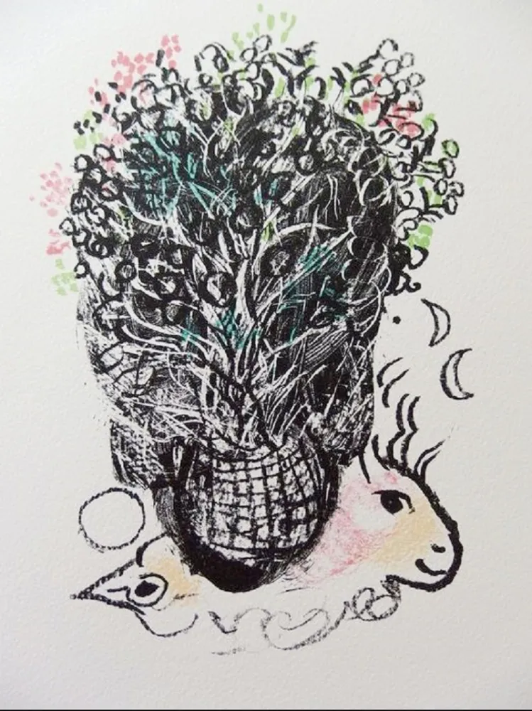 石版画 Chagall - Bouquet pour Fernand