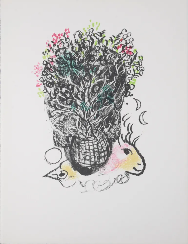 石版画 Chagall - Bouquet pour Fernand, 1972
