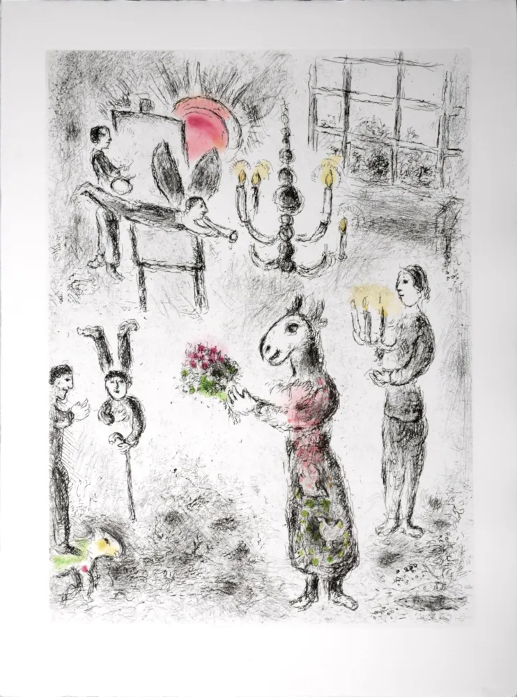 蚀刻飞尘法 Chagall - Celui qui dit les choses sans rien dire, 1976 - PLATE 1