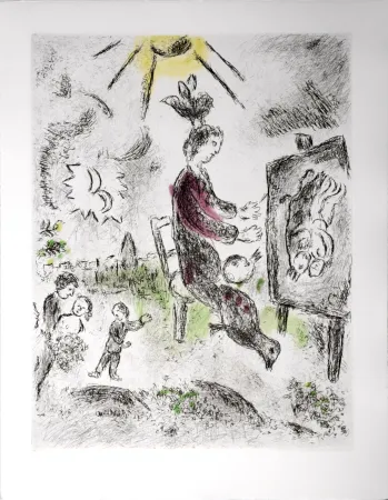 蚀刻飞尘法 Chagall - Celui qui dit les choses sans rien dire, 1976 - PLATE 10