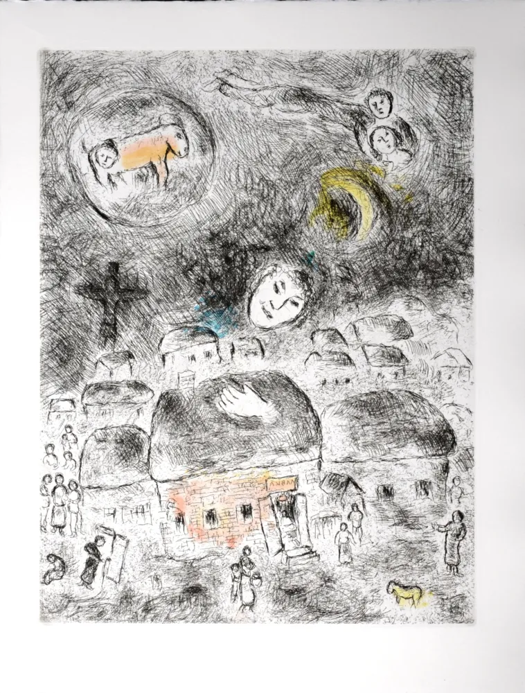 蚀刻飞尘法 Chagall - Celui qui dit les choses sans rien dire, 1976 - PLATE 11